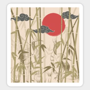 ukiyo-e bamboo forest Sticker